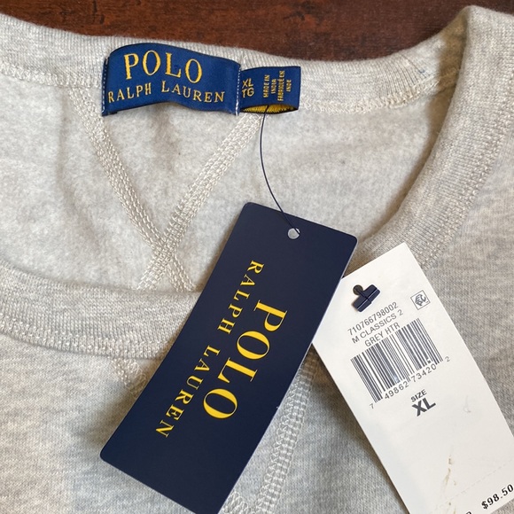 Men’s Polo Ralph Lauren POLO 1967 Athletic. Dept. Grey Crew Sweatshirt, XL, XXL - Picture 3 of 11